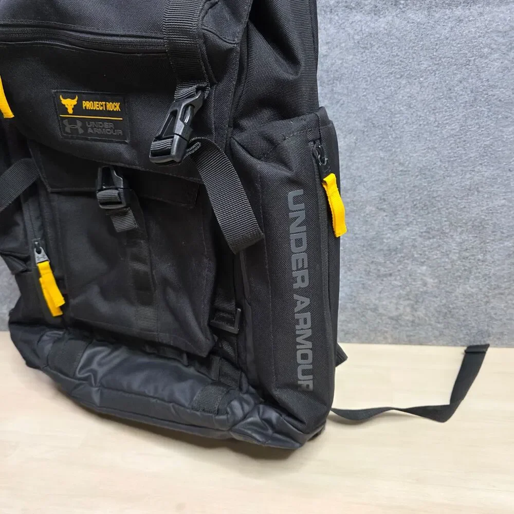 Under Armour UA Project Rock‎ Freedom Regiment Laptop Backpack Black Yellow READ